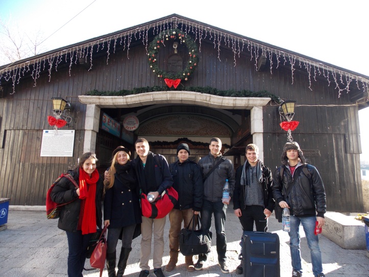 In front of the covered bridge in Lovech